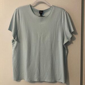 Eileen Fisher woman, 1X, light blue cap sleeve Tee